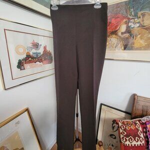 Pier Antonio Gaspari Straight Leg Wool Blend Chocolate Dress Pants